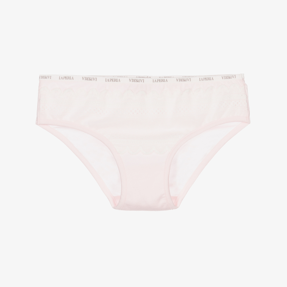 Cheap la perla Outlet ○ Girls Pink Cotton Knickers sales in Official store